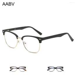 Sunglasses AABV Half Frame Computer Blue Light Glasses Men Women Fake Transparent Optical Lenses Clear Eyeglasses 8011