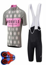 MorveloTEAM Summer Mens cycling Short Sleeve jersey Bib shorts sets 9D gel pad Bib Shorts set outdoor Sport Ropa Ciclismo F07231182230899