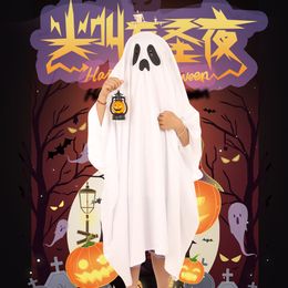 Halloween Cloak Cosplay Costume Black Robe Ghost of Horror Cloak Child Holiday Costume Set