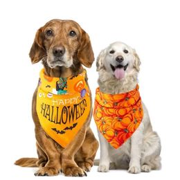 Dog Apparel Bandana Pet Dogs And Cats Bibs Fashion Collar Small Neck Scarf Adjustable Pets Gifts Puppy For Halloween246a