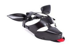 Adult Puppy Play Games Leather Dog Slave Hood Fetish Gay Bondage Mask Hoods with Ear sexy Toys for Men Erotic Shop4791968