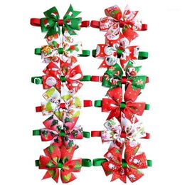 50pcs Cats Dog Christmas Bow Tie Pet Dogs Bowtie Collar Holiday Decoration Acciessories Christmas Grooming Pet Supplies 12colour1315F