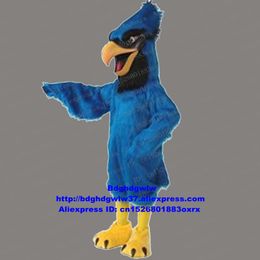 Mascot Costumes Long Fur Blue Jay Bird Cyanocitta Cristata Eagle Hawk Mascot Costume Adult Character Soliciting Business Graduation Party Zx46