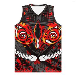 Men's Tank Tops Polynesian Tribal Samoan Totem Tattoo Samoa Prints Halloween Costume Basketball Jersey 90S Hip Hop Clothing For Party Wear