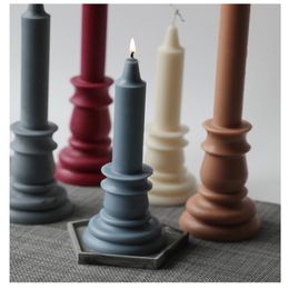 Craft Tools Candlestick Cone Handmade Candle Mould DIY Church Statue Plaster Supplies Acrylic Transparent Mould242U