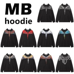 Designers High Quality Sweater Hoodies Tide Br Mb Couple Men Women Water Drop Black White Hoodie Yin and Yang Flame Wing Feather Long Sleeve Hoodies