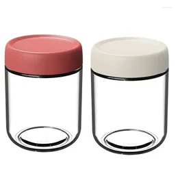 Storage Bottles Oats Containers With Lids Wide Mouth Mason Salad Jars Leak Proof Glass Airtight 2Piece