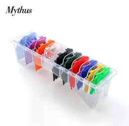 Mythus Senior Magic Hair Clipper Limit Comb Cutting Guide Combs Attachment 10 Pieces Magnetic Colourful Barber Clipper Guards5603103