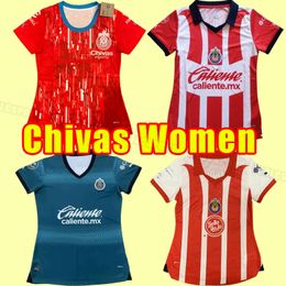 Women 2023 Chivas de Guadalajara jerseys 23 24 A.ZALDIVAR CALDERON J.MACIAS BRIZUELA A.VEGA F. BELTRAN home away Alvarado HOMBRE ESPORTS football shirt Girl home third