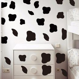 50Pcs Cow Spot Polka Dot Wall Sticker Bedroom Refrigerator Cute Print Spot Dot Wall Decal Fridge Kids Room T200915 210308238W