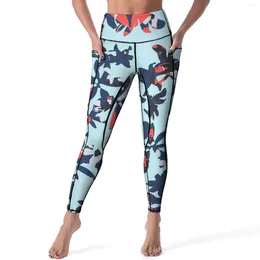 Women's Leggings Fun Flower Print Retro Floral Gym Yoga Pants High Waist Novelty Leggins Elastic Graphic Sports Tights Gift