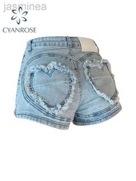 Women's Shorts Jean Shorts Summer Loose Waist Blue Baggy Denim Shorts Korean Style Casual Wide Leg Short Pants Bottom ldd240312