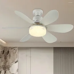 Ceiling Lights 2 In 1 Electric Fan With Remote Control Fans LED 6 Blades 3 Gear Adjustable For Bedroom Living Room