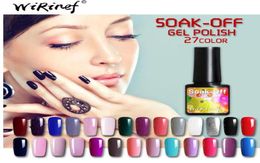 27 Colours 8ml Pure SemiPermanent Nail Gel Polish UV Led Lacquer Hybrid Long Lasting UV Gel Nail Polish3924016