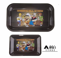 Small Metal Tobacco Rolling Tray 18012513mm Handroller Rolling Trays Cigarette Case Hand Tools Storage Smoking Herb 0033797204