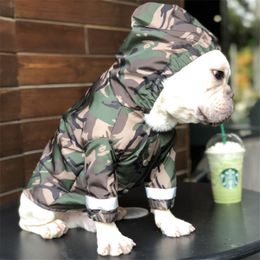 Pet Dog Raincoat Clothes For Big Dogs Camouflage Waterproof Clothes Raining Dog Rain Coat Outdoor Costumes French2401