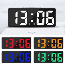 Other Clocks Accessories LED Digital Electronic Clock Backlight Large Number Alarm Clock Temperature Calendar Bedside Table Nightlight Home DecorationL2403