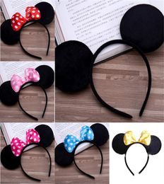 6 Colour Girls hair accessories Mouse ears headband Children hair band Baby kids cute Halloween Christmas cosplay headdress hoop EM5370682