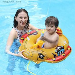 Sand Play Water Fun Baby Swimming Pool Float With Water Gun Accessories Swim Ring Inflatable Floating Fun Toys Swim Seat Boat For 3-6Y L240312