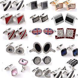 Cuff Links Crystal Diamond Cross Sign Enamel Cufflinks Business Franch T Shirts Suits Button Will And Sandy Jewellery Drop Delivery Tie Othqg