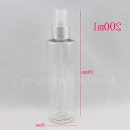 200ml X 30 aluminum fine spray perfume bottle for personal care ,empty clear plastic refillable perfumes bottle wholesale Xctck