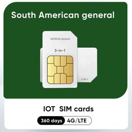 4G LTE 360MB SIM Card Unlocked South America for Iot Devices Vending Hines GPS Trackers Wireless Intercoms POS Use