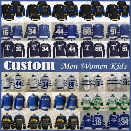 Custom Men Women Youth Maple''Leafs''Auston Matthews Mitchell Marner Toronto Hockey Jersey Custom John Tavares Ryan OReilly Morgan Rielly William Nylander Simmonds