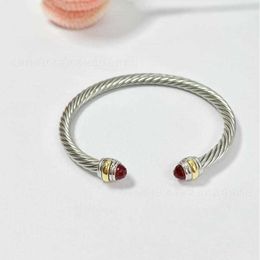 AA Designer Bangle Sweet Hambra Bracelet Jade Dy Man Popular 5mm Bracelet Twisted Thread Open Handpiece 4gqh