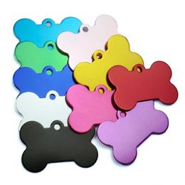 Whole 100Pcs Personalised Bone Dog ID Tags Customised Cat Puppy Name Phone Pet ID Tags Dog Cat Pet Tag Collar Accessories 20112748