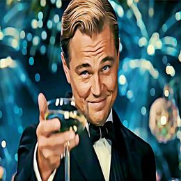 Sell Leonardo Dicaprio Cheers Paintings Art Film Print Silk Poster Home Wall Decor 60x90cm189c