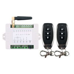 220V 10A 2CH Motor Remote Control Switch Motor Forwards Reverse Up Down Stop Door Window Curtain Wireless TX RX Limited Switch Y20216i