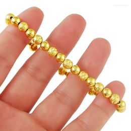Charm Bracelets 24K Gold Bracelet Large And Small Buddha Beads Gold-Plated Fashion Suitable For Women'S Jewellery Gifts Wholesale