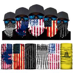 American Face Mask United Kingdom Germany Canada Flag Printing Washable Adjustable Cycling Protective Masks 50*25CM S S