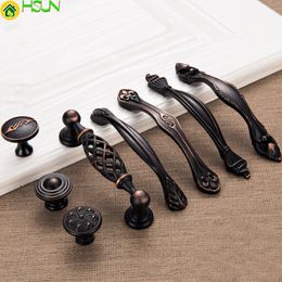 2pcs Antique Furniture Cabinets Handle and Knob American Style Knobs Drawer Puller Door Handles Cabinet Pull271r