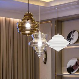 Pendant Lamps Modern Simple Bar Dining Room Lamp Art Personalized Decorative Lighting Living Coffee Shop Glass Chandelier