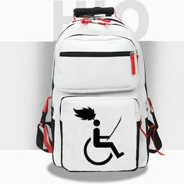 Yasuo backpack The Unforgiven daypack Cool Player school bag Game Print rucksack Casual schoolbag White Black Colour day pack