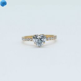 Heart Cut Lab Diamond Wedding Engagement Ring 10K 14K 18K Gold HPHT CVD diamond Jewellery Lab Grown Diamond Ring