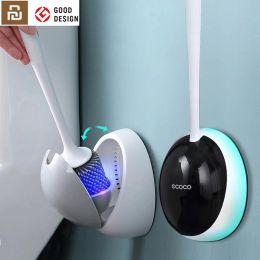 Control Xiaomi home Silicone Toilet Brush for WC Accessories Drainable Toilet Brush WallMounted Cleaning Tools Bathroom Accessories Set