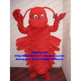 Mascot Costumes Red Shrimp Prawn Lobster Crayfish Langouste Mascot Costume Adult Cartoon Character Play Games Pedagogical Exhibition Zx2939