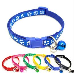 Easy Wear Cat Dog Collar With Bell Adjustable Buckle Dog Collar Cat Puppy Pet Supplies Cat Dog Accessories GA650280K