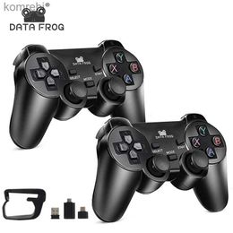 Game Controllers Joysticks DATA FROG 2 Players 2.4G Wireless Game Gamepad Controller For Android Smart Phone Joystick For PC Joypad With OTG Converter L24312