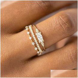 Band Rings Tiny Small Ring Set For Women Gold Colour Cubic Zirconia Midi Finger Rings Wedding Anniversary Jewellery Accessories Gifts 20 Otmku