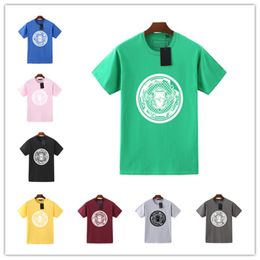 تي شيرت القطن النقي الأنيق للرجال والنساء خطاب فضفاضة زوجين الطباعة Top T-Shirt {اللون المرسلة هو نفس الصورة}