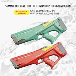 Sand Play Water Fun Electric Water Gun Large High Pressure Pistol Children Blaster Beach Toys Summer Swimming Pool Outdoor Water Games Kids Boy Gift L240312