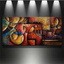 Single spell Hand-painted modern wall art home decorative Colour piece abstract oil painting on canvas Line3120