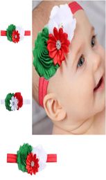 Baby Hair Accessories Cute Fabric Flowers Headband Girls Fashion Elastic Hairbands Children Christmas Party Dress Up Xmas Gifts2741117