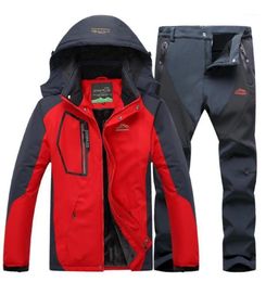 Skiing Suits Winter Ski Suit For Men Fleece Warm Windproof Waterproof Snowboarding Set Outdoor Jacket Pants Snowboard Sett18885518