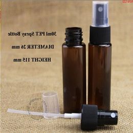 100pcs/Lot Wholesale Amber 30ml Plastic Spray Bottle Empty Atomizer Cap 1OZ Women Cosmetic Container Small Perfume Packaginghood qty Mkpjl