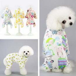 Dog Apparel Spring Summer Home Service Four Feet Pet Clothes Fruit Partten Pyjamas Air Conditioning269v