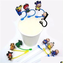 Drinking Straws Custom Paris Travel Soft Sile St Toppers Accessories Er Charms Reusable Splash Proof Dust Plug Decorative 8Mm Party Dhx6L